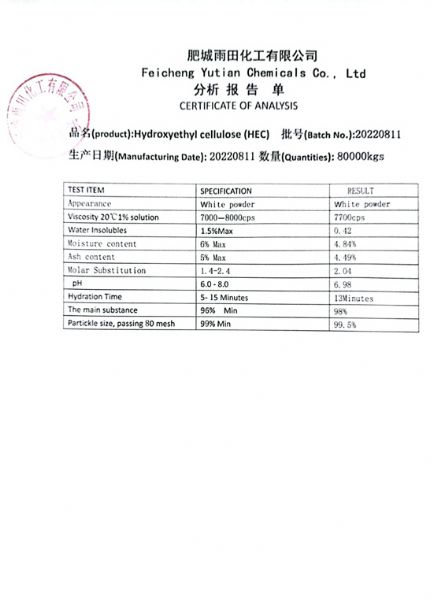 Hydroxyethyl cellulose HEC